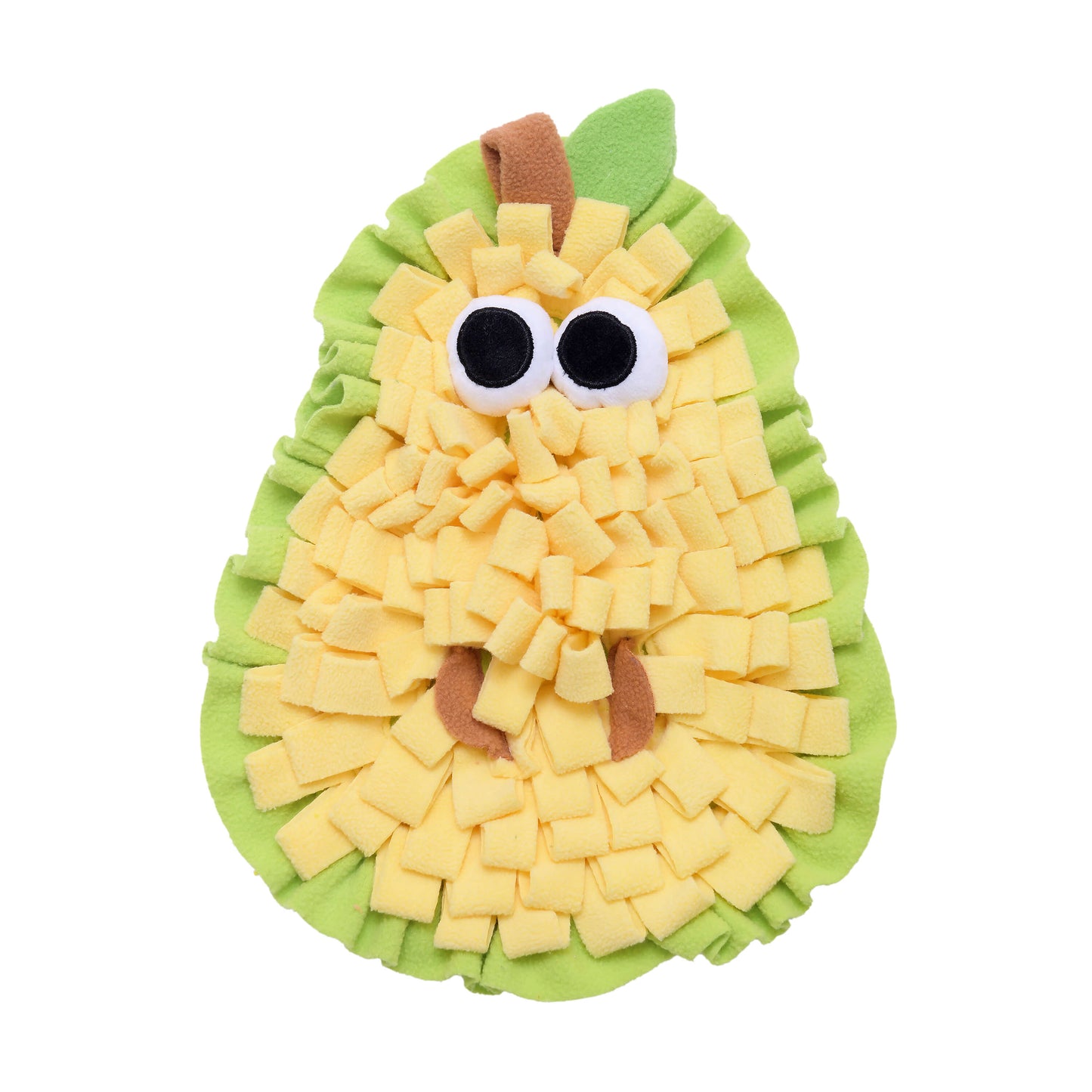Green pear shaped dog slow feeder snuffle mat