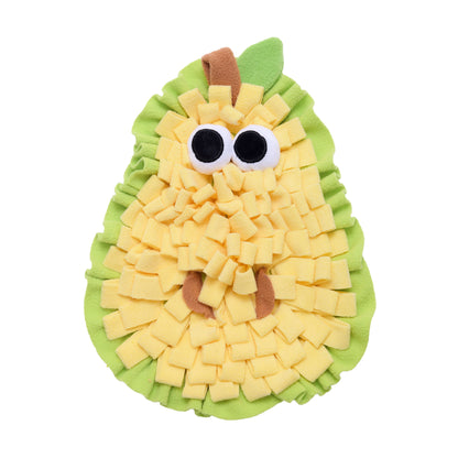 Green pear shaped dog slow feeder snuffle mat