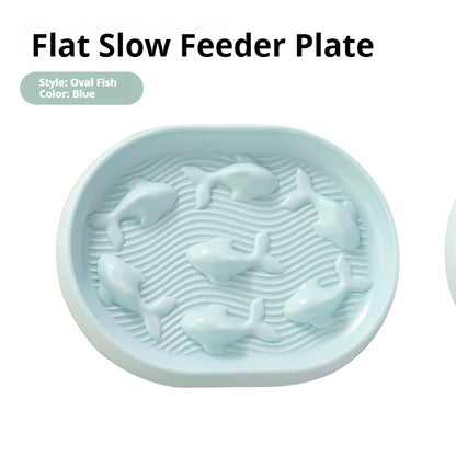 Kovapet™ 'Feline' Whisker Relief Slow Feeder Plate | Whisker Relief Plate & Flat Design