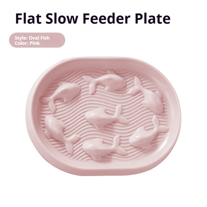 Kovapet™ 'Feline' Whisker Relief Slow Feeder Plate | Whisker Relief Plate & Flat Design