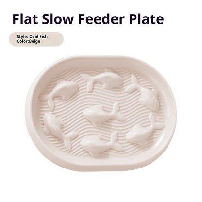Kovapet™ 'Feline' Whisker Relief Slow Feeder Plate | Whisker Relief Plate & Flat Design