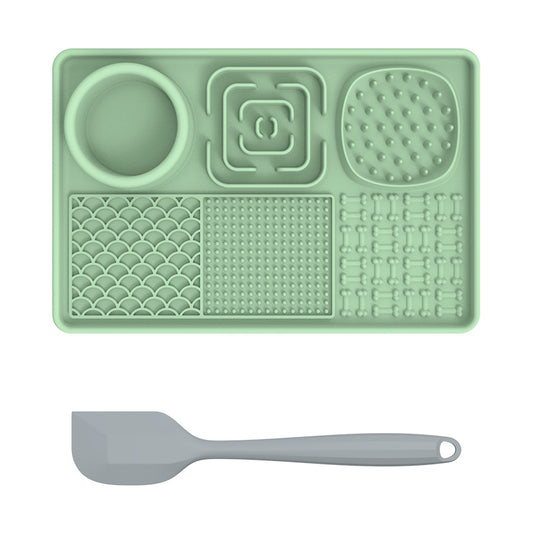 silicone dog lick mat with suction cups and spatula for anxiety relief