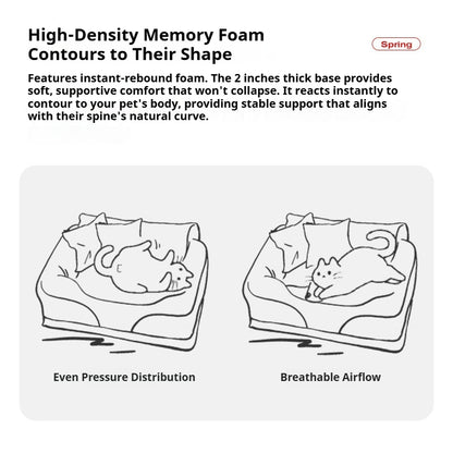 Kovapet™ 'Sofa' Supportive Dog & Cat Bolster Bed | Orthopedic Support Foam & Washable