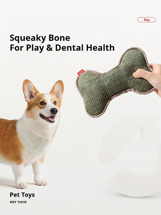 Kovapet squeaky bone toy for dog dental health and play