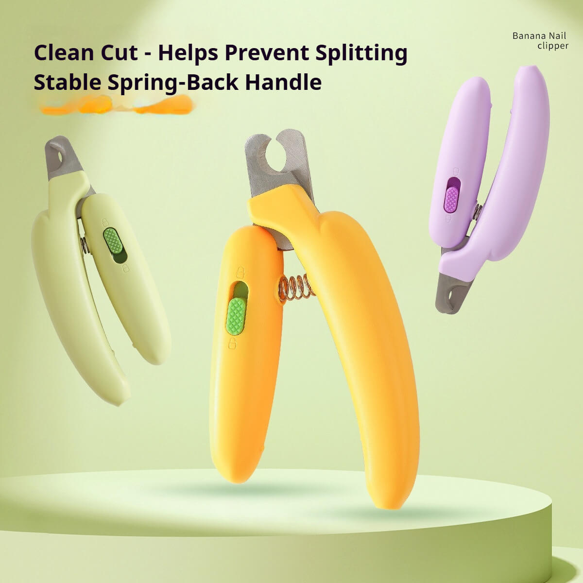 Kovapet™ 'Go-Bananas' Safety Lock Pet Nail Clippers | Ergonomic Trimmer for Dogs & Cats