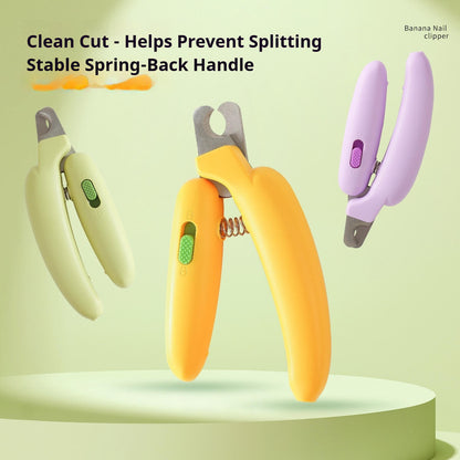 Kovapet™ 'Go-Bananas' Safety Lock Pet Nail Clippers | Ergonomic Trimmer for Dogs & Cats