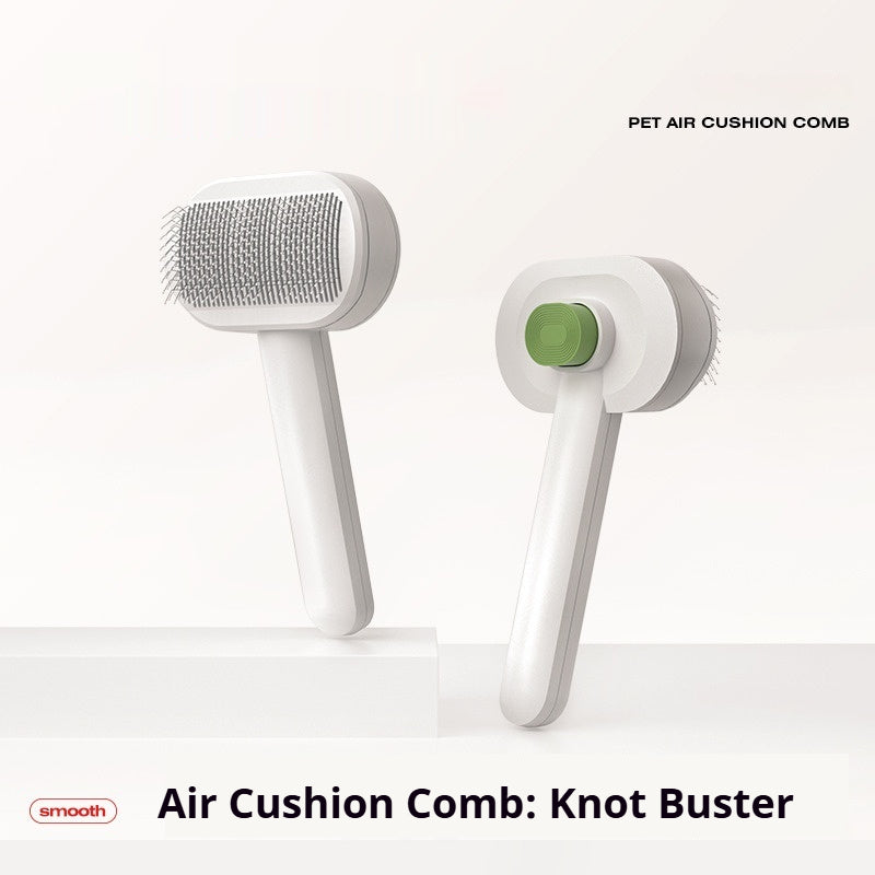 Kovapet self-cleaning slicker brush with anti-static air cushion and hair release button