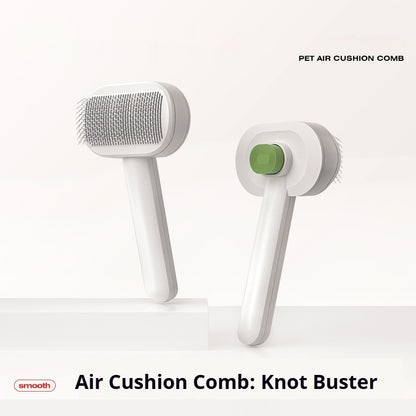 Kovapet self-cleaning slicker brush with anti-static air cushion and hair release button