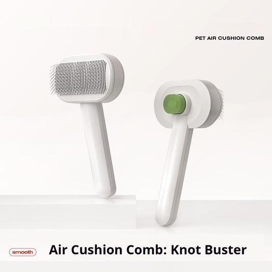 Kovapet self-cleaning slicker brush with anti-static air cushion and hair release button