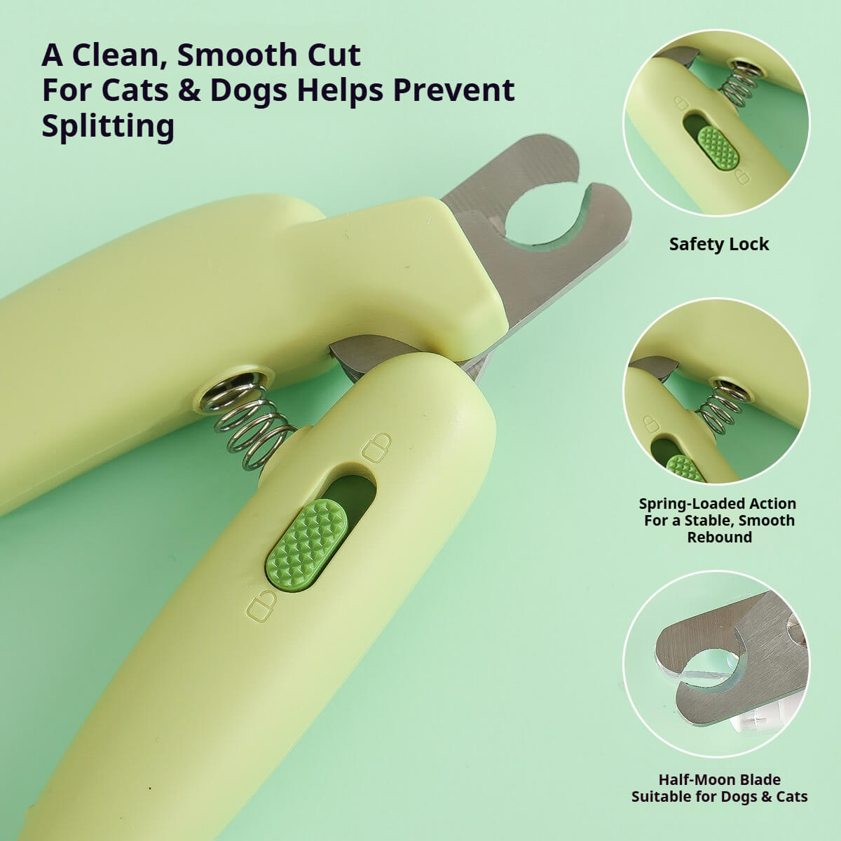Kovapet™ 'Go-Bananas' Safety Lock Pet Nail Clippers | Ergonomic Trimmer for Dogs & Cats