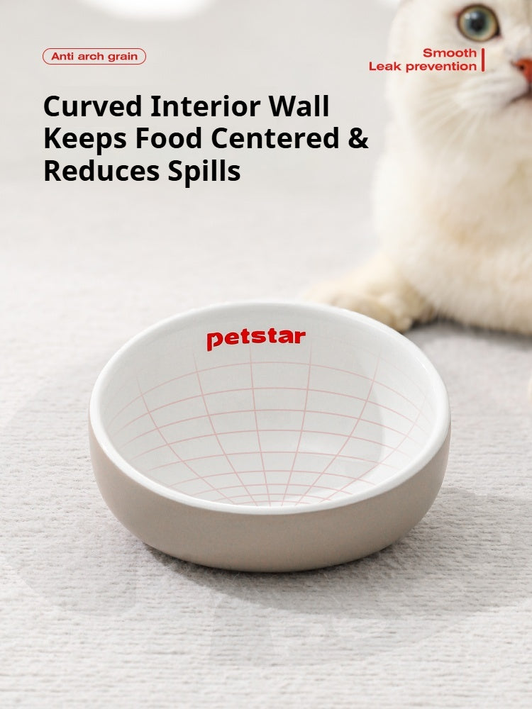 Kovapet™ 'Ergo-Tilt' Raised Ceramic Cat Bowl | Anti-Vomiting & Whisker Friendly