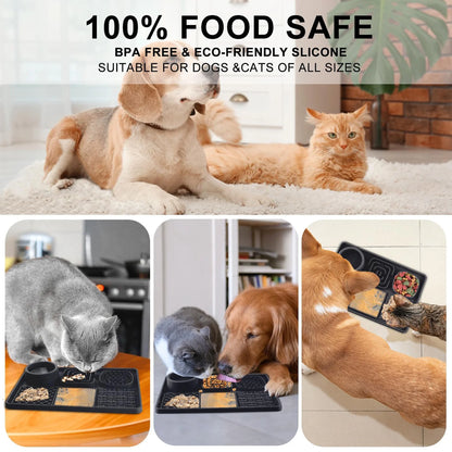 Kovapet™ 'Zen' Silicone Slow Feeder Mat | Suction Cup Slow Feeder for Bath & Grooming